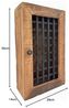 Schlüsselkasten Sumatra aus Altholz 29x50x14 cm Rustikal mit Gittertür Praktische Haken Stilvolle Aufbewahrung für Flur Büro oder Keller Bild 2