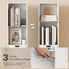 HOMCOM Bücherregal anpassbares Regal, Standregale 1-tlg, für Wohnzimmer, Büro, Weiß Bild 5