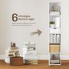 HOMCOM Bücherregal anpassbares Regal, Standregale 1-tlg, für Wohnzimmer, Büro, Weiß Bild 4