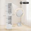 HOMCOM Bücherregal anpassbares Regal, Standregale 1-tlg, für Wohnzimmer, Büro, Weiß Bild 3