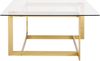 Couchtisch Glas Gold quadratisch 80x80 cm CRYSTAL Bild 4