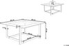Couchtisch Glas Gold quadratisch 80x80 cm CRYSTAL Bild 3