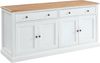 Vente-unique - Sideboard mit 4 Türen & 2 Schubladen - Kiefernholz - Weiß - HONFLEUR Bild 1