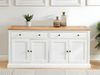 Vente-unique - Sideboard mit 4 Türen & 2 Schubladen - Kiefernholz - Weiß - HONFLEUR Bild 4