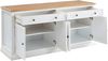 Vente-unique - Sideboard mit 4 Türen & 2 Schubladen - Kiefernholz - Weiß - HONFLEUR Bild 2