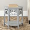 SAFAVIEH Transitional Accent Table with Wooden Storage Shelf, in Pearl Blue Grey, 45 X 45 X 45 Bild 2