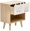 Nachttisch mit 2 Schubladen RUPERT Heller Holzfarbton Bild 4