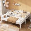 Ball & Cast Hochbett (90x200 cm) Kinderbett mit Fallschutz und Gitterstäben für 2 Kinder, Rahmen aus Kiefer, Weiß Bild 5