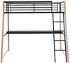 Vente-unique - MALICIA Bett Metall SchwarzBeige - B 138 cm x H 182 cm x L 200 cm Bild 2