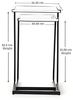 Penguin Home® Side Table Set of 2 Beistelltisch 2er Set, Marmor, Weiß und Schwarz – C-Form, 35.5 x 30.5 x 63.5 cm & 30.5 x 25.5 x 56 cm Bild 2