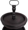 Servierplatte Etagere Servierständer 2 Stöckig Braun Standetagere Etagenständer Obstschale Gebäckschale Vintage Kuchenstand Bild 3
