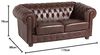 Bridgeport Sofa 2-Sitzer Wischleder Braun Buche Nussbaumfarben Bild 2