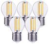 TRANGO LED-Leuchtmittel, 5er Pack E27004-5 LED Filament Birne 4 Watt 350 Lumen - 2700K warmweiß - Ersatz für 40W Glühlampe - Glühbirne - Lampe in Tropfen Form mit E27 Fassung Abstrahlwinkel 360°, 5 St. Bild 4