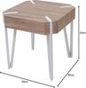 Mendler 'Kos T574' Couchtisch, Metall-Füße, 52 x 50 x 50 cm, Eiche Bild 2