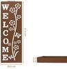 Spetebo LED Wandleuchte Metall WELCOME in Rost Optik - 61 x 20 cm, Solar, LED fest integriert, warm weiß, Inklusive austauschbarem Akku Bild 2