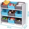 Judy Wild Kinderregal Kid´s Spirit Kinder-Regal Happy-Collection, 9 farbige Textilkörbe mit Henkel Bild 2
