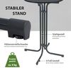 TRUTZHOLM Stehtisch klappbar Ø 70 cm Höhe 110 cm Stahl Gastrotisch Partytisch Bistrotisch Gartentisch Indoor & Outdoor für Hochzeiten und Gartenfeste wetterbeständig pflegeleicht Bild 3