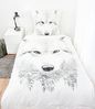 Bettwäsche Set mit Wolf 135 x 200 cm 80 x 80 cm 100% Baumwolle Bild 2