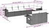 vidaXL 8-tlg. Garten-Sofagarnitur mit Kissen Schwarz Poly Rattan 3252753 Bild 3