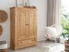 Möbel-Eins PALERMO Wäscheschrank 2trg, Material Massivholz, Kiefer eichefarbig gebeizt Bild 4