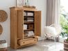 Möbel-Eins PALERMO Wäscheschrank 2trg, Material Massivholz, Kiefer eichefarbig gebeizt Bild 2