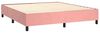 vidaXL Boxspringbett mit Matratze Rosa 180x200 cm Samt 3138042 Bild 4