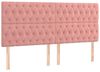 vidaXL Boxspringbett mit Matratze Rosa 180x200 cm Samt 3138042 Bild 5