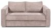Vente-unique - LORETO Sofa SamtStoff Puderrosa - B 223 cm95 cm x H 90 cm x L 195 cm Bild 2