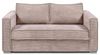 Vente-unique - LORETO Sofa SamtStoff Puderrosa - B 223 cm95 cm x H 90 cm x L 195 cm Bild 5