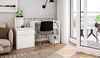 byLIVING Schreibtisch LOUIS / Inkl. 1 Tür + 1 Schubkasten + 3 offenen Fächern / Weiß / Computertisch / XXL-Tisch / Arbeitstisch / Holztisch / Bürotisch / 140 x 89 x 55 cm (BxHxT) Bild 2