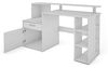 byLIVING Schreibtisch LOUIS / Inkl. 1 Tür + 1 Schubkasten + 3 offenen Fächern / Weiß / Computertisch / XXL-Tisch / Arbeitstisch / Holztisch / Bürotisch / 140 x 89 x 55 cm (BxHxT) Bild 5