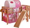 Ticaa Podestbett mit Rutsche Tino Buche Natur - Horse Pink