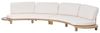 Gartensofa mit Tisch 4-Sitzer NUMANA Akazienholz Cremeweiß Bild 5