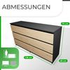 ibonto KOMMODE ANTHRAZIT / ARTISAN EICHE 40x138x75cm (H 75 x T 40 x B 138 cm) Bild 2