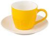 H&H Set KaffeeTasse mit Teller, Bone China, Gelb, 130 ml, 6 Stück Bild 4