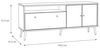 Forte Harllson, einfache Montage Dank EasyKlix TV Tisch Weiß mit Uni Wolfram Grau, TV Schrank mit 2 Türen, skandinavischer Stil, Retro, 160 cm breit x 67 cm hoch x 41 cm tief Bild 2