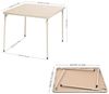 FurnitureR Moderner Klapptisch 86cm, quadratischer Falttisch mit stabilem Metallgestell, vielseitig nutzbar als Beistell-, Arbeits- oder Spieletisch, platzsparend für Wohnzimmer & Gästezimmer, Beige Bild 3