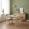 FurnitureR Moderner Klapptisch 86cm, quadratischer Falttisch mit stabilem Metallgestell, vielseitig nutzbar als Beistell-, Arbeits- oder Spieletisch, platzsparend für Wohnzimmer & Gästezimmer, Beige Bild 4