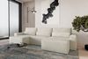 MOEBLO Wohnlandschaft DENVER U MINI, aus Cord, Couch Cord für Wohnzimmer Schlafsofa Sofagarnitur Sofa Eckcouch U-Form Cordstoff, Eckcouch Wohnlandschaft Sofa mit Ottomane Eckgarnitur Polsterecke, mit Schlaffunktion und Bettkasten Bild 3