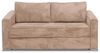 Vente-unique - LORETO Sofa SamtStoff Schokoladenbraun - B 223 cm95 cm x H 90 cm x L 195 cm Bild 2