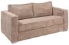Vente-unique - LORETO Sofa SamtStoff Schokoladenbraun - B 223 cm95 cm x H 90 cm x L 195 cm Bild 3