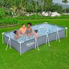 Steel Pro™ Frame Pool Set mit Filterpumpe 366 x 201 x 66 cm, Blattform-Design, eckig Bild 2