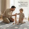 Jimri Kinderteppich DOTS l Pünktchen Gepunktet l Öko-Tex Siegel | Farbe: Beige Blau Rosa | Kinderzimmer/Jugendzimmer (Grau, 80x150 cm) Bild 4