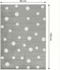 Jimri Kinderteppich DOTS l Pünktchen Gepunktet l Öko-Tex Siegel | Farbe: Beige Blau Rosa | Kinderzimmer/Jugendzimmer (Grau, 80x150 cm) Bild 2