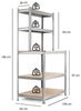 Stagecaptain Werkbank Werkbankregal - Robustes Steckregal für Werkstatt, Lagerraum, Keller, (WBR-175, 1-tlg), Tragkraft gesamt: 625 kg Bild 3