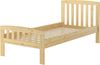 Klassisches Kieferbett natur 90x200 Einzelbett Singlebett Massivholzbett Zubehör wählbar V-60.57-09Rollrost und Bettkasten inkl. Bild 4