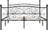 vidaXL Bettgestell mit Lattenrost Schwarz Metall 180 × 200 cm [284459] Bild 4