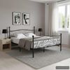 vidaXL Bettgestell mit Lattenrost Schwarz Metall 180 × 200 cm [284459] Bild 2