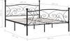 vidaXL Bettgestell mit Lattenrost Schwarz Metall 180 × 200 cm [284459] Bild 3