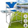 Aktive 52889 - XL-Klapp-Regiestuhl | Klappstuhl für Camping, Garten, Terrasse | Max. Gewicht 110kg | Hochstuhl 62cm | Rutschfest mit gepolsterten Armlehnen und Seitentisch mit Getränkehaltern Bild 3
